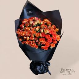 橙小玫瑰 花束