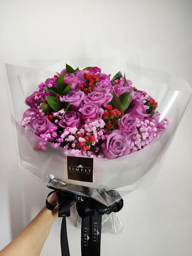 紫玫瑰 + 紅豆 + 星花 | 御花店