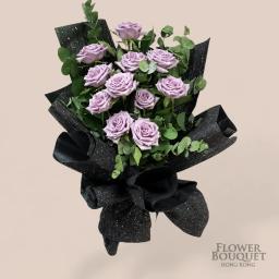 韓式 紫玫瑰 花束
